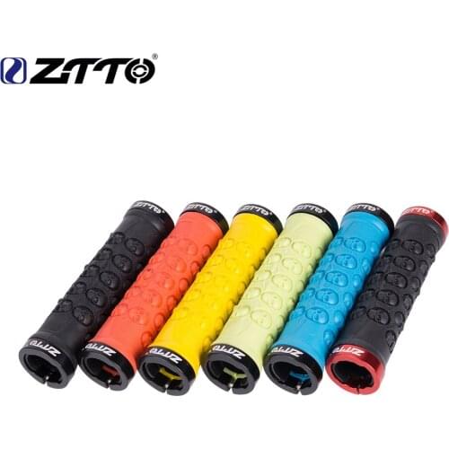 ZTTO Bicycle Grip Cover Skull and Crossbones Grip Cover Bilateral Lock Color Grips Mountain Dead Fly Road Handlebar Cover 2021