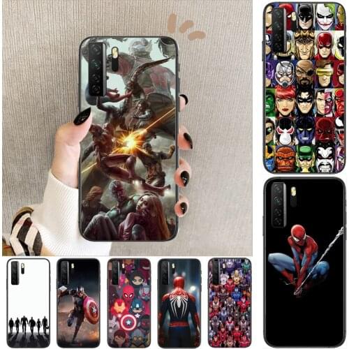 Avengers Marvel For Black Soft Cover The Pooh For Huawei Nova 8 7 6 SE 5T 7i 5i 5Z 5 4 4E 3 3i 3E 2i Pro Phone Case cases