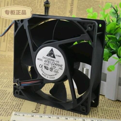 For Delta 12cm AFB1224HHE 12038 24v 0.45A server cooling fan