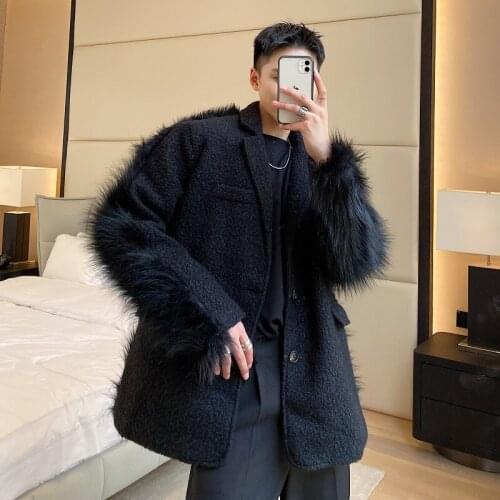 EMAIGI Mens Fur Coats