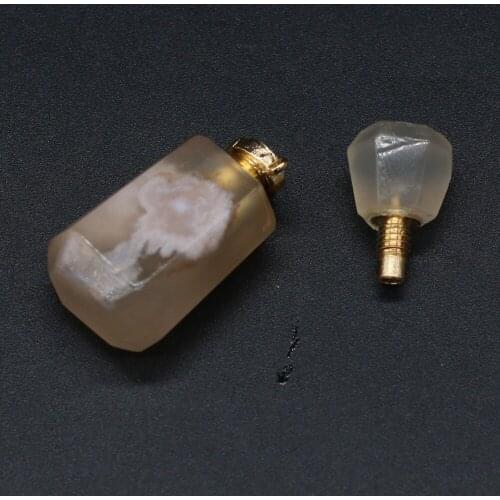 Fine Natural Stone Pendants Reiki Heal Perfume Bottle Charms for Jewelry Maling DIY Necklace for Women Gifts