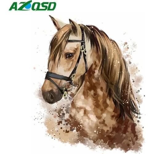 AZQSD Painting By Number Horse Drawing On Canvas Coloring By Number For Adults Children Animal Kits Living Room Decor