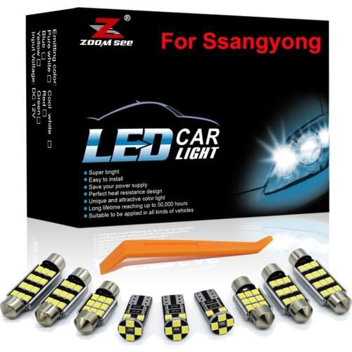 LED Interior Lamp Indoor Map Dome Light Bulb Kit For Ssangyong Rodius Turismo Istana Stavic Chairman Musso