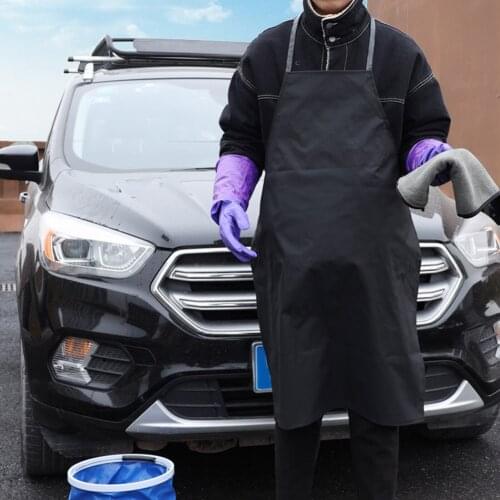 Car Wash Leather Apron And Kitchen Thick PU Leather Waterproof And Oil-proof Apron Car Wash Waterproof Kitchen Cleaning Clothes