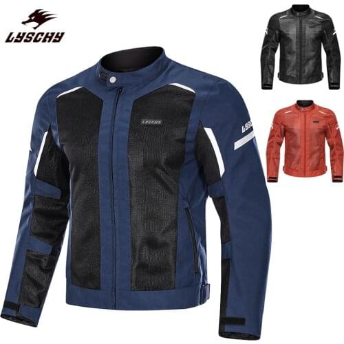 LYSCHY Summer Motorcycle Jacket Men Women 3D Mesh Breathable Anti-fall Motorcycle Racing Jersey Body Protection Riding Clothing