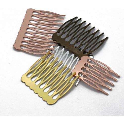 5pcs/lot 5/8/10 Teeth Metal Hair Comb Hair Clips Claw Hairpins Wedding Hair Jewelry for DIY Jewelry Findings & Components