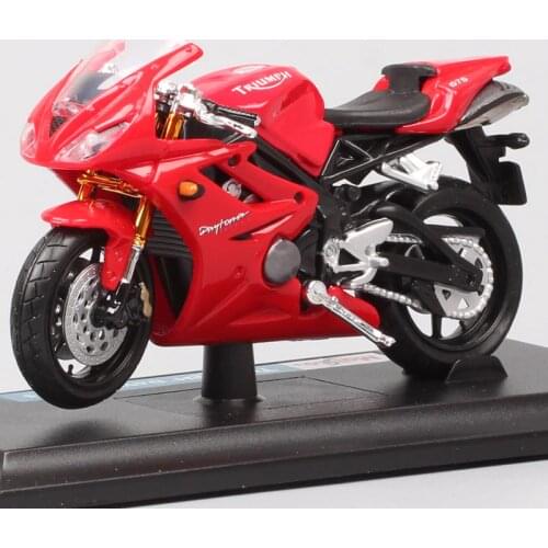 Maisto 1:18 mini TRIUMPH DAYTONA 675 triples moto bike model scale motorcycle Diecast Toy Vehicles of gift miniature free wheels