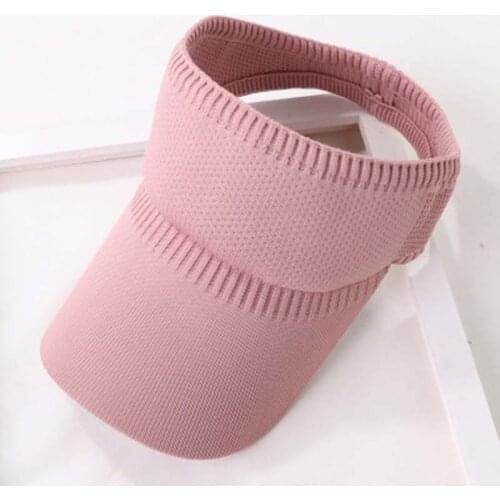 New All-Match Sunscreen Empty Sports Knitted Top Hat Mens Outdoor Cycling Solid Color Ladies Sunshade Baseball Sun Hat S51