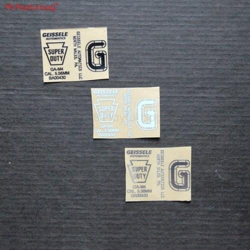 Outdoor CS DIY "G" metal stickers mk8 Jinming AK 10 generation M4 electric water bullet gun Metal Stickers L74