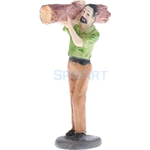 Sand Table Scene Woodcutter Timberjack Figure People Model for DIY Layout Landscape Scenery Diorama Accessory