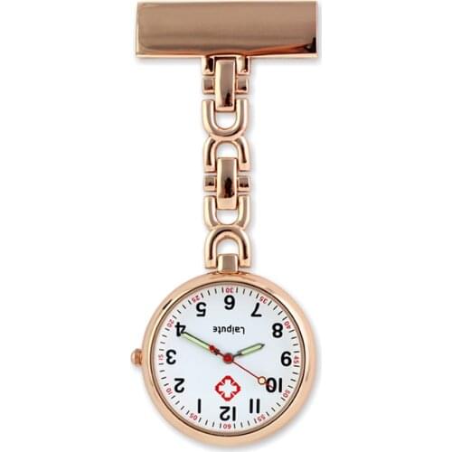 Clip Nurse Doctor Pendant Pocket Quartz Red Cross Brooch Nurses Watch Fob Hanging Medical reloj de bolsillo