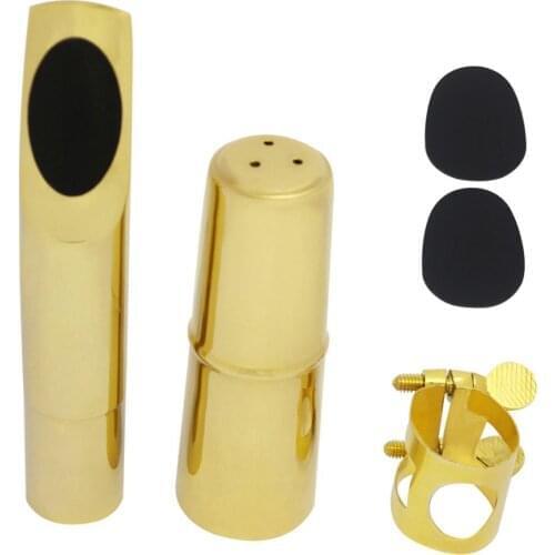 Sale Flute Head Set for Tenor Saxophone Hand-polished Metal Mouthpieces Dental Pad Pure Sound Musical Intrument Accessories