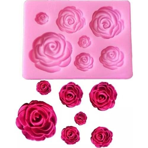 Rose Flowers silicone mold Cake Chocolate Mold wedding Cake Decorating Tools Fondant Sugarcraft Cake Mold bakeware silicone mold