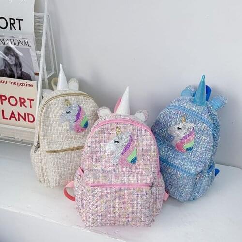 Girls Sequin Unicorn Backpack Design Satchel Adorable Bookbag Fashion Cute Travel School Bag for Student Girls Travel Back Pack