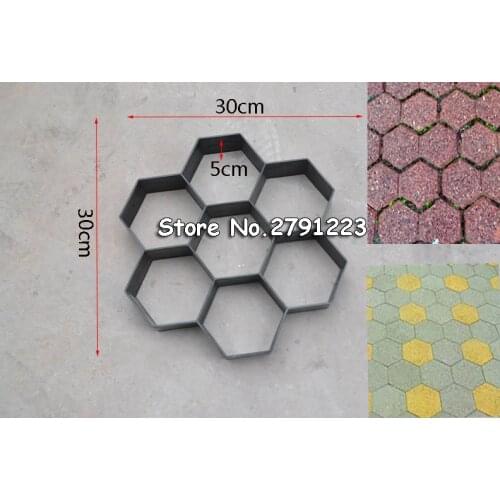 Garden Stone Walk Maker Mould DIY Pavement Concrete Mold Driveway Paving Brick Patio Moldes Para Concreto Slabs Path Pathmate