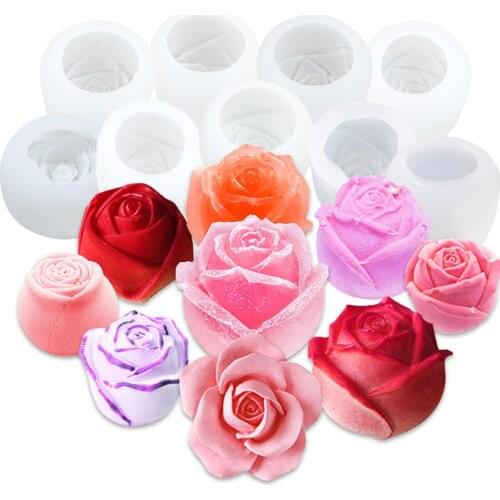 Rose Flower Silicone Mold Fondant Chocolate Cake Ice Cube Jewelry Making Tool Kitchen Cake Mold Bakeware Cake Decorating Tools