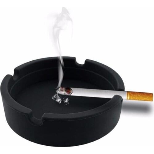 Silicone Gel Ashtray Circular Ash Tray Holder Portable Anti-scalding Cigarette Holder Candy Color Male Gift Desktop Decor