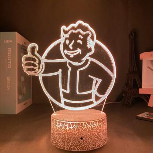 Led Panel Lights Game Fallout Manga Pip Boy Motion Sensor Light Valentines Day Gift For Boyfriend Acrylic LED Lamp