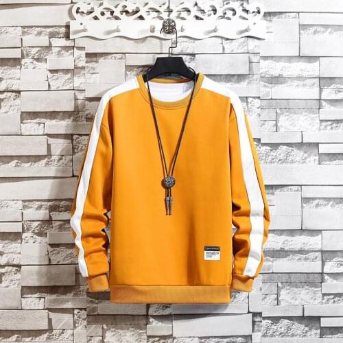 Elena Store New Fashion Mens Sweatshirts Men Spring Autum 6 Color Hoodie Mens Casual O-Neck Patchwork Sweatshirt for Men