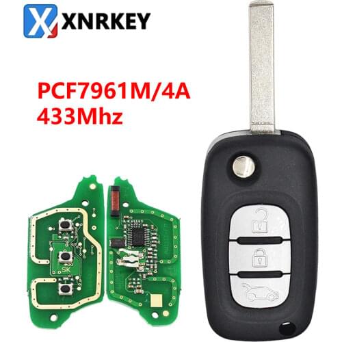 Aftermarket 3 Button Flip Remote Smart Car Key Fob 433Mhz 4A Chip for Mercedes Benz Smart Fortwo 453 Forfour 2015 2016 2017