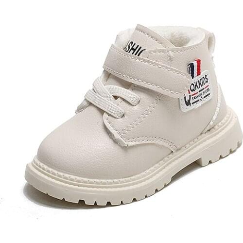 Winter/Autumn Kids Girls Cotton Shoes Boys Boots Soft-soled Baby Toddler Shoes Children Plush Cotton Warm Boots Casual Sneakers