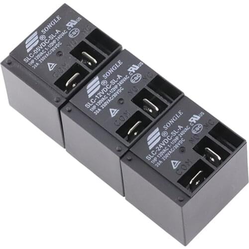 10PCS/Lot Power Relays SLC-05VDC 12VDC 24VDC-SL-A 30A T91 HF2100 4PIN A Group Of Normally Open
