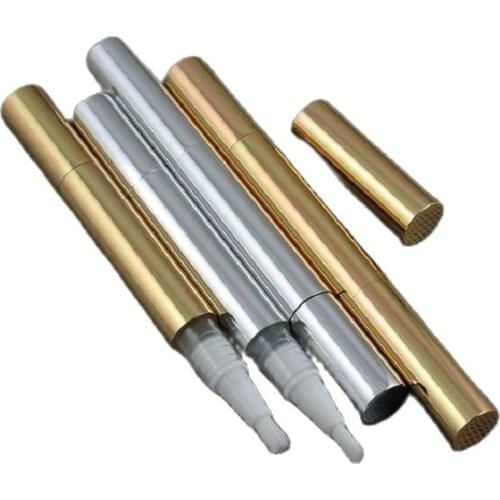 3 ML Twist Pen Aluminum Tube Empty Gold Silver Makeup Teeth Whitening Concealer Portable Refillable Cosmetic Container