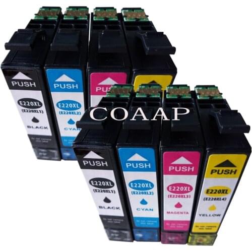 8 Pack 220 T220 xl Ink Cartridges For XP424 XP320 XP420 WorkForce WF-2630 WF-2650 WF-2660 printer