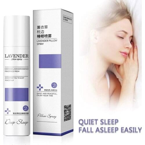 80ML Best Aromatherapy Calm Deep Sleep Mist Pillow Spray with Lavender Essential Oils Lavender Sleep Spray Insomnia Therapy