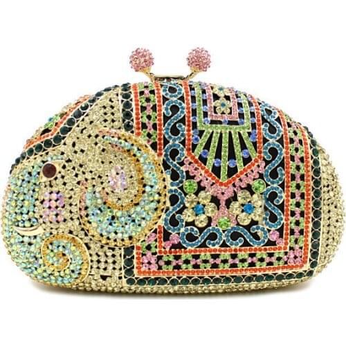 BL045 Luxury diamante evening bags colorful clutch bags women party purse dinner bags crystal handbags gemstone wedding bags