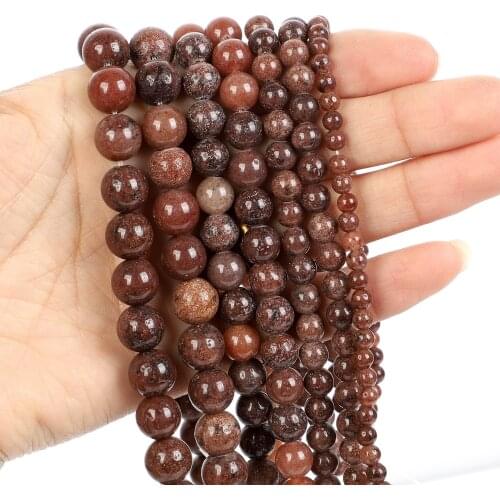 Natural Stone Beads Purple Aventurine Natural Stone Loose Beads for Jewelry Making Needlework DIY Bracelet Strand 4-12 MM