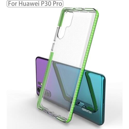 For Huawei P30 Pro Case Soft TPU+TPE Transparent Double Protection Back Cover Case for huawei p30 lite p30pro full cover shell