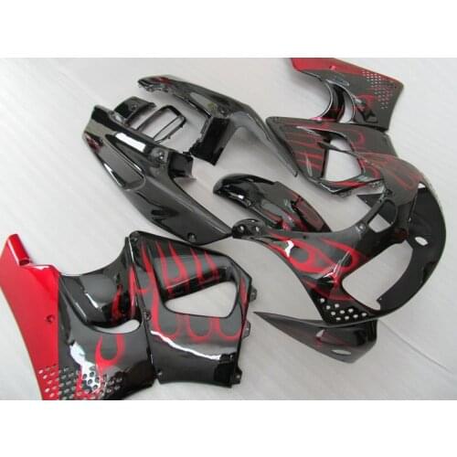 Dor-ABS plastic factory fairing parts for 1996 1997 CBR900RR CBR 893RR 96 97 red flames black CBR 893 fairings
