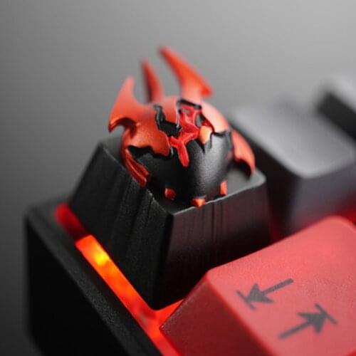 DOTA2 Knife Dragon Heart Butterfly Backlight 3D Metal Keycaps For Cherry Mx Switches Mechanical Keyboard Aluminum Alloy Key Cap