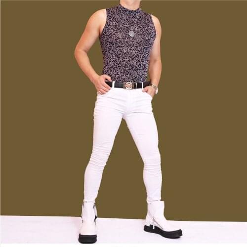 Ecoosexy Men Skinny Jeans