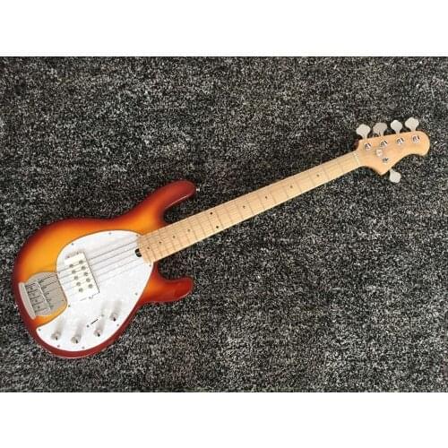 2016 new + factory + Orange burst music man stingray 5 electric bass ernie ball bass musicman electric bass free shipping