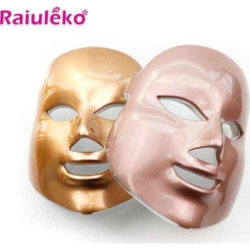 Electric LED Beauty Facial Mask 7 Color Photon Therapy Massager Anti Acne Remove Wrinkle Skin Rejuvenation Beauty Care Device