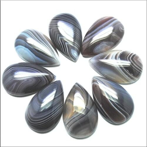 5pcs nature boswanna stone cabochons teardrop size 16x26mm natural color top quality for jewelry making accessories diy findings