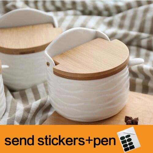 Nordic Ceramic Seasoning Pot Household Seasoning Pot Spice Pot Salt Pot Kitchen Household Seasoning seasoning container