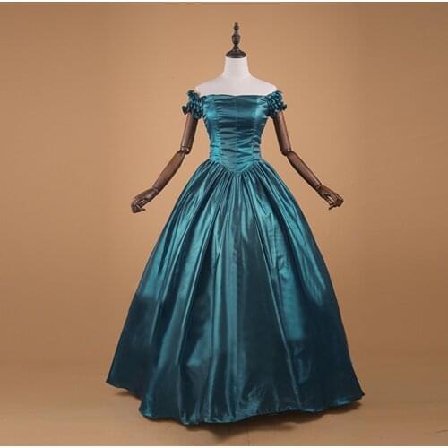 Summer Victorian Gothic Women Vintage Satin Dress Elegant Prom Gown Halloween Banquet Ball Gown Evening Party Dress Custom Made