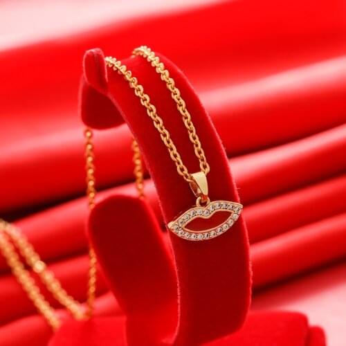 Gligli Small Necklaces For Women/Girl Gold Color Pendant Thin Chain Jewelry Ladies Festival Gift