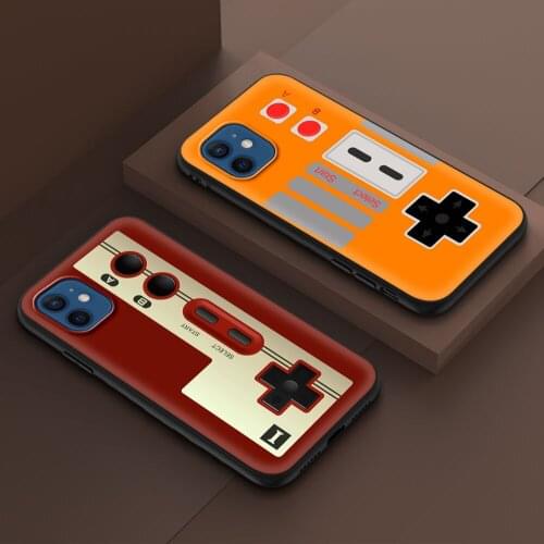 Soft Case For iPhone 12 Mini 11 Pro Black Fundas for IPHONE X XS Max XR 8 7 Plus SE Oldstyle Classic Gamepad Joystick