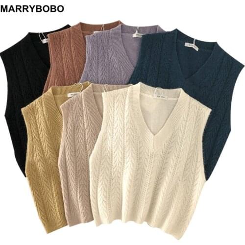 2021 Autumn Winter Women Sleeveless Knitted Sweater Vest Casual Female Sleeveless Striped Vest Sweaters Lady Warm Jump Tops