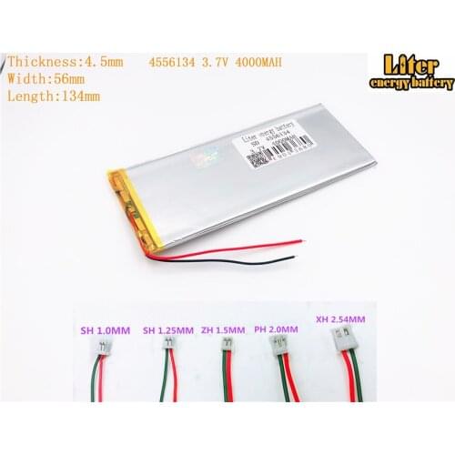 Rechargeable lithium polymer battery 3.7v 4000mah 4556134 for tablet PC polymer rechargeable battery 3.7v 4000mah 4556134 PLUG
