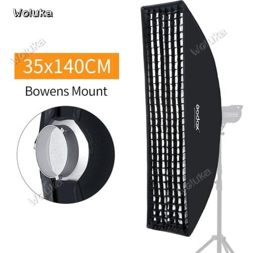 Godox Softbox 35*140cm studio Rectangle softbox with mesh grid Bowen mouth shooting portable soft light Box NO00DG T03