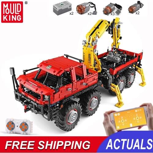 Mould King Rc Logging Articulated Truck Offroad With Remote Control Toy Brick Rescue Off Road Car Assembling Model Kit Gifts