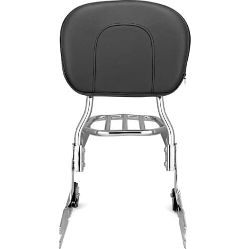 Passenger Backrest Sissy Bar + Luggage Rack Large Pad Steel With Chrome Triple Plating For Harley 2006 SOFTAIL HERITAGE FLST