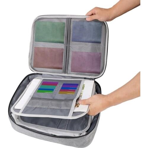 Passport Briefcase Large Capacity Certificate File Organizer Case Document Tickets Storage Bag with Lock For Home Travel