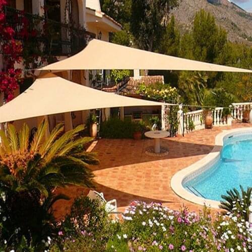 2x2x2 M Triangle Shape Waterproof Sun Shade Canopies Sails Outdoor Camping Hiking Yard Garden Shelters UV Block Top Cover