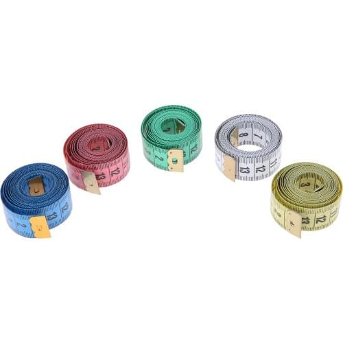 1 Pc Random Color Plastic Soft Retractable Ruler 150*2cm Measurement Ruler Tailor Flat Tape Measure Household Sewing Accessories